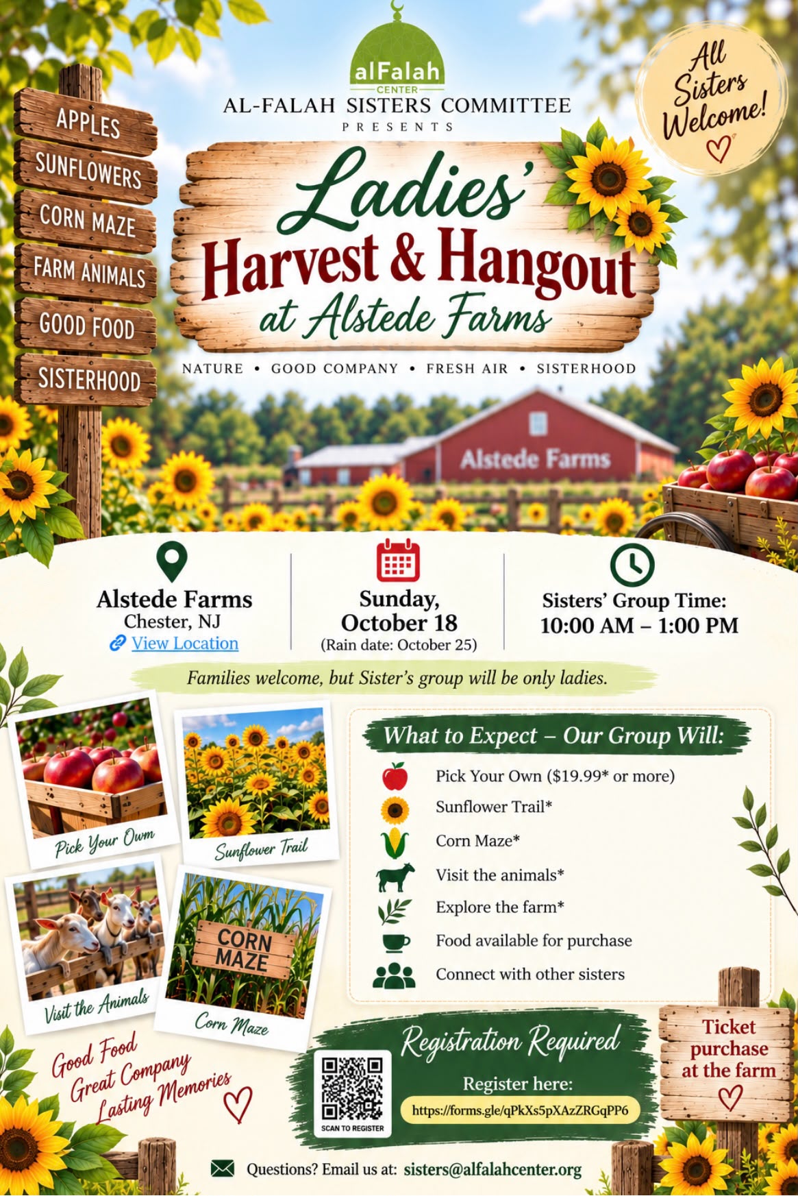 Ladies’ Harvest & Hangout at Alstede Farms!